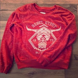 Billabong Red Sweatshirt Size Small